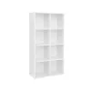 VASAGLE 8-Rekeszes Tárolópolc Fehér Könyvesszekrény