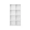 VASAGLE 8-Rekeszes Tárolópolc Fehér Könyvesszekrény