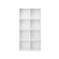 VASAGLE 8-Rekeszes Tárolópolc Fehér Könyvesszekrény