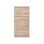   VASAGLE LBC03NLV1 cipőszekrény 3 ajtós forgófiókos rendszerrel természetes fa hatású 60 x 24 x 120 cm