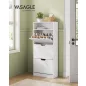 VASAGLE Modern Cipősszekrény 3 Ajtóval Felhőfehér