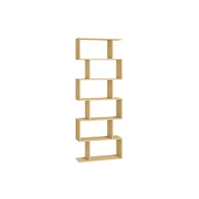   VASAGLE Modern 6 Szintes Könyvespolc Természetes Tölgy Színben