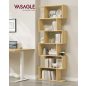   VASAGLE Modern 6 Szintes Könyvespolc Természetes Tölgy Színben
