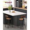 VASAGLE Ipari Bárszék Szett Támlával Rusztikus Barna-Fekete