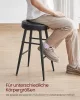 VASAGLE EKHO Collection bárszék szett 2 db műbőr tintafekete