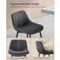 VASAGLE Modern Ergonomikus Bárszék Szett Fekete PU Bevonattal