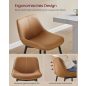 VASAGLE Modern Ergonomikus Bárszék Szett Karamell Műbőr Kárpitozással