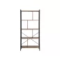   VASAGLE Ipari Stílusú Könyvespolc 4-Szintes Rusztikus Barna-Fekete