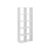 VASAGLE Skandináv Stílusú Fehér Könyvespolc 10 Rekesszel