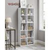 VASAGLE Skandináv Stílusú Fehér Könyvespolc 10 Rekesszel