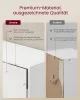 VASAGLE 6-szintes könyvespolc ajtókkal felhőfehér
