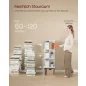   VASAGLE Custos forgó könyvespolc 4 szintes tárolópolc felhőfehér 40 x 40 x 124,6 cm