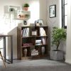 VASAGLE Rusztikus Barna Könyvespolc Nyitott Tárolórekeszekkel