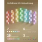   VASAGLE LBC630W01 5 szintes sarok fali polc RGB LED világítással matt fehér