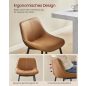 VASAGLE Modern Bárszék Szett Ergonomikus PU Bőr Tevebarna