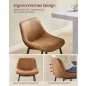 VASAGLE Modern Bárszék Szett Ergonomikus PU Bőr Tevebarna