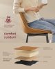 VASAGLE Modern Bárszék Szett Ergonomikus PU Bőr Tevebarna