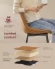 VASAGLE Modern Bárszék Szett Ergonomikus PU Bőr Tevebarna