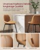 VASAGLE Modern Bárszék Szett Ergonomikus PU Bőr Tevebarna