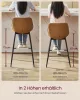VASAGLE Modern Bárszék Szett Ergonomikus PU Bőr Tevebarna