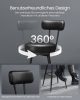 VASAGLE EKHO 360° Forgatható Bárszék Szett Műbőr Háttámlával Fekete