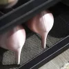 VASAGLE Cipőtartó Állvány 3 Hálós Polccal Rusztikus Barna és Fekete Ipari Stílus