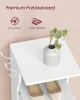 VASAGLE 9 szintes keskeny cipőtartó állvány matt fehér akasztókkal