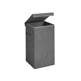   SONGMICS Prémium Szennyestartó Kosár Mágneses Fedéllel Sötétszürke 85L