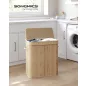   SONGMICS LCB063N01 szennyeskosár fedéllel bambusz természetes bézs 100 liter