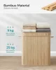 SONGMICS LCB063N01 szennyeskosár fedéllel bambusz természetes bézs 100 liter
