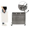 SONGMICS Rattan-Hatású Szennyestartó Kosár Görgőkkel Szürke