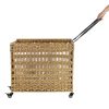 SONGMICS Rattan-Hatású Szennyestartó Kosár Három Rekesszel és Fedéllel Natúr
