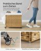 SONGMICS Rattan Hatású Szennyestartó Kosár 3 Rekesszel Természetes