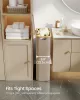 SONGMICS LCB506N02 Slim Szennyeskosár Fedéllel 65 L Oxford Szövet Bambusz Karamell Barna