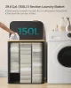 SONGMICS Premium 150L Háromrekeszes Szennyestartó Bambusz Fogantyúval Fekete