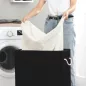   SONGMICS bambusz szennyeskosár fedéllel 100L 2 rekeszes fekete