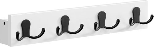 SONGMICS Fali Fogas Polccal Felhőfehér Bambusz-Fém