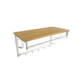   VASAGLE Nordic Fali Fogas Polccal Tölgy-Fehér Multifunkciós Tárolórendszer