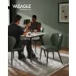   VASAGLE EKHO Kárpitozott Étkezőszék Szett Mid-Century Modern PU Bőr Erdőzöld