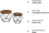 VASAGLE Geometrikus Dohányzóasztal Szett Rusztikus Fa és Fekete Fém Vázzal
