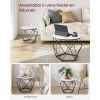 VASAGLE Modern Geometrikus Dohányzóasztal Szett Fehér-Fekete
