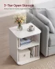 VASAGLE Snapsemble 3 szintes éjjeliszekrény felhőfehér kerekített sarkokkal
