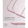 VASAGLE Modern Kerek Kisasztal Tárolókosárral Pasztell Rózsaszín-Fehér
