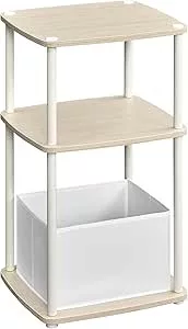 SONGMICS HOME Modern Kisasztal Tárolópolcokkal Bézs