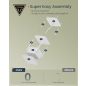 SONGMICS HOME Modern Kisasztal 3 Tárolópolccal és Textil Kosárral Hófehér