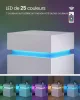 VASAGLE Modern LED Éjjeliszekrény Fehér 3 Fiókos