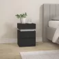   Vasagle LET630T56 éjjeliszekrény LED világítással 3 fiókkal fekete famintás