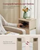 VASAGLE Kailyn éjjeliszekrény 2 fiókkal természetes bézs és felhőfehér