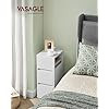 VASAGLE Cloud White Keskeny Éjjeliszekrény 2 Fiókkal és Nyitott Tárolóval