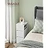 VASAGLE Cloud White Keskeny Éjjeliszekrény 2 Fiókkal és Nyitott Tárolóval